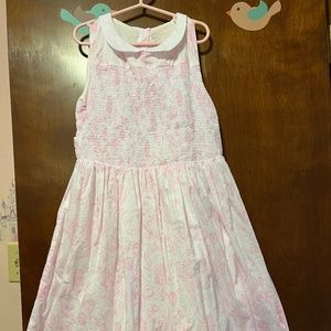 Janie & Jack Bunny Print Dress- white collar